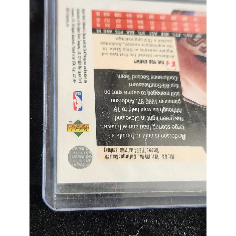 Signed 1998-99 Derek Anderson Collector's Choice RC #226 CC9 Cavaliers